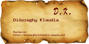 Diószeghy Klaudia névjegykártya